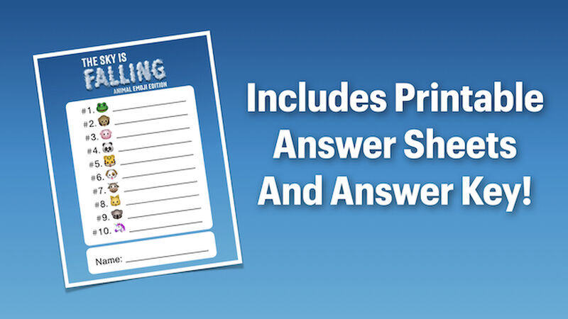 The Sky Is Falling - Animal Emoji Edition